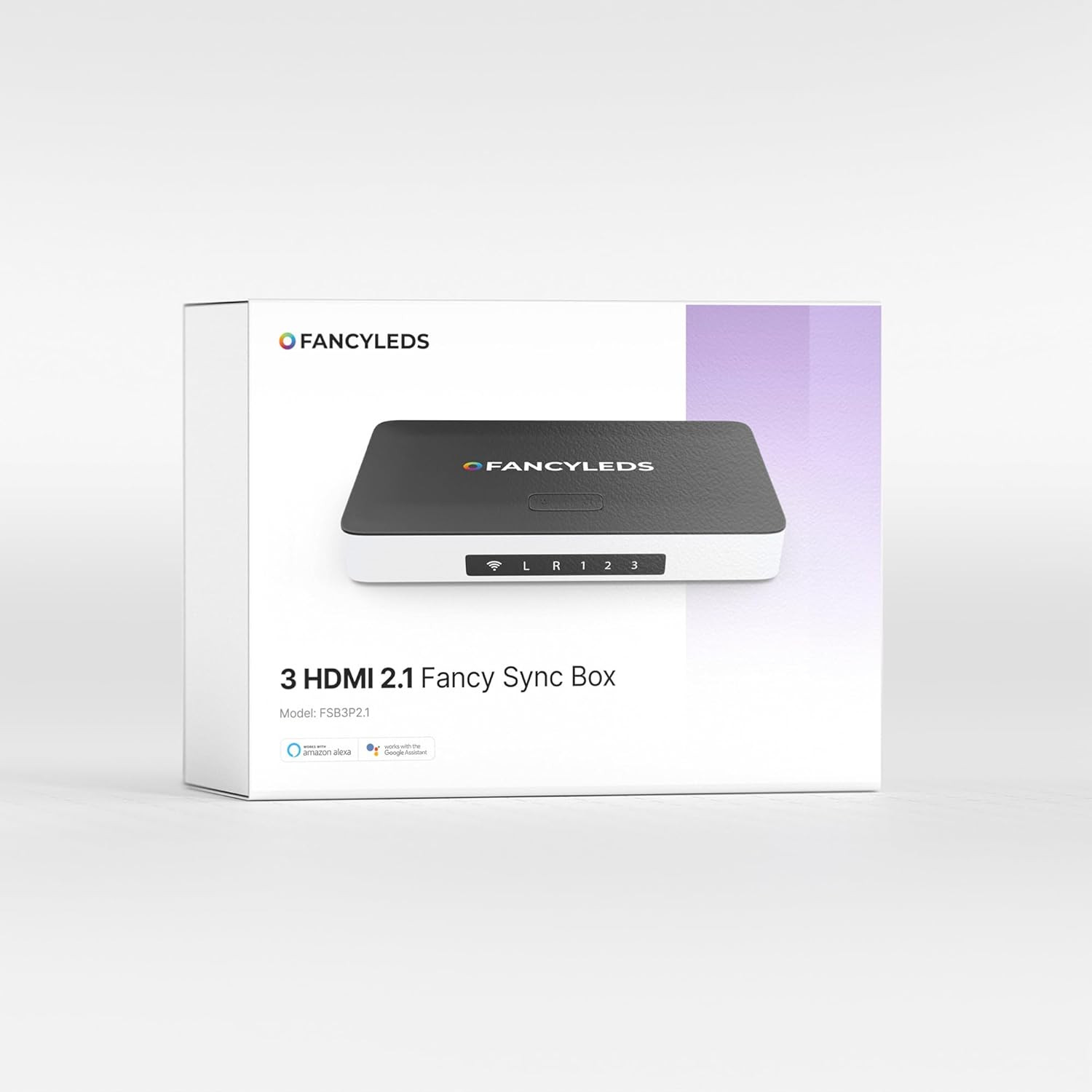 New RGBW 3 HDMI 2.1 Fancy Sync Box with 3 HDMI Ports, 4K 120Hz, HDR (For 56" to