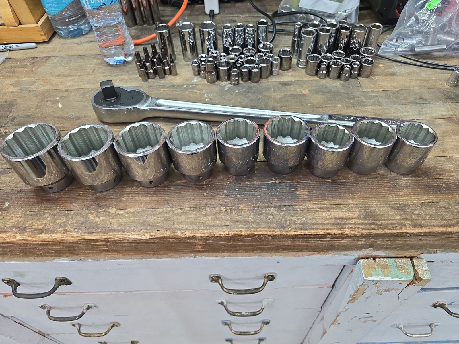 Craftsman 3/4” Drive Socket Set. 1 3/8 To 2 like new never been used.