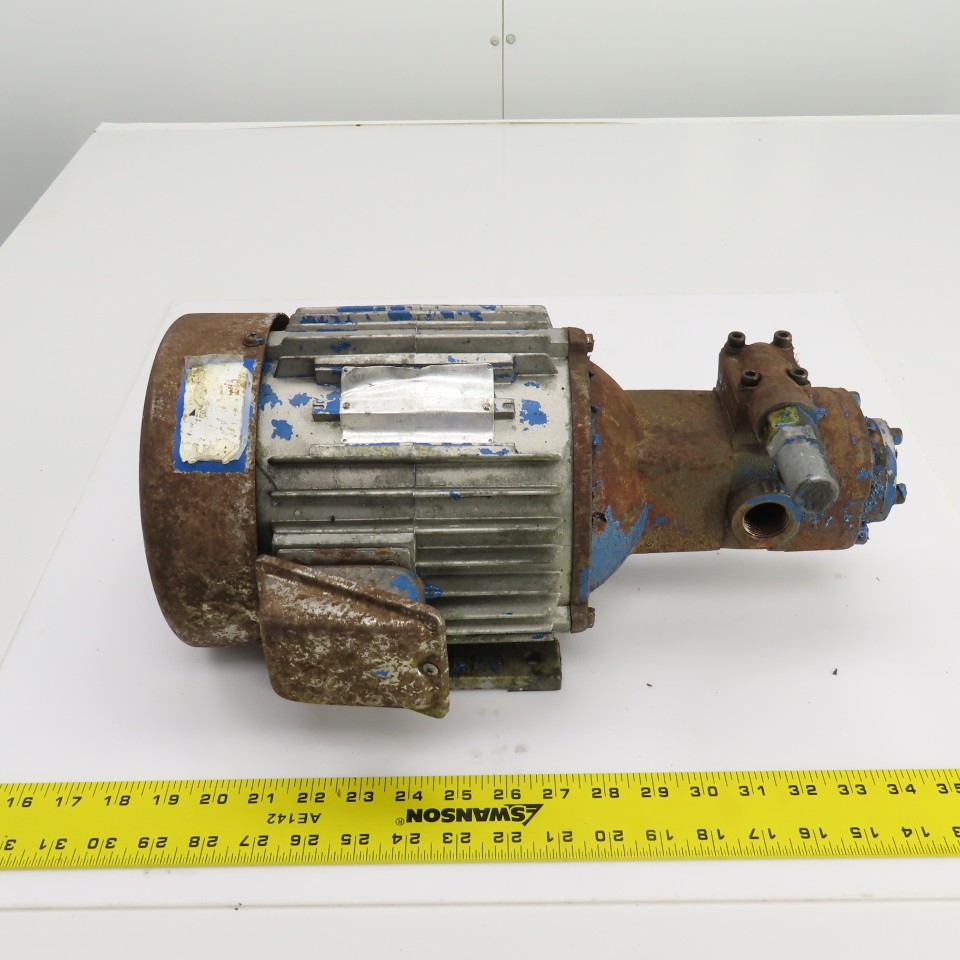 A-Ryung 2HP AC Electric Motor 200-220V 3PH 6.7-6.2A W/T-Rotor Oil Pump
