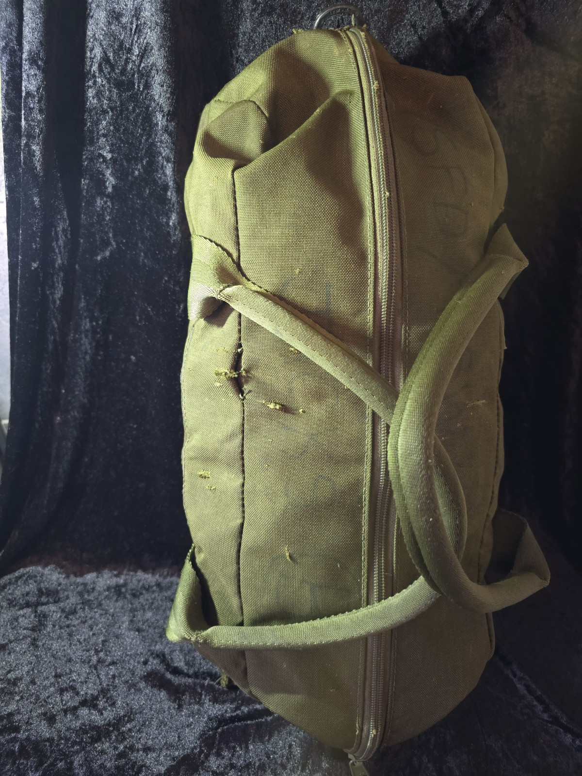 Vintage British Army Issue Hold All Olive  Used