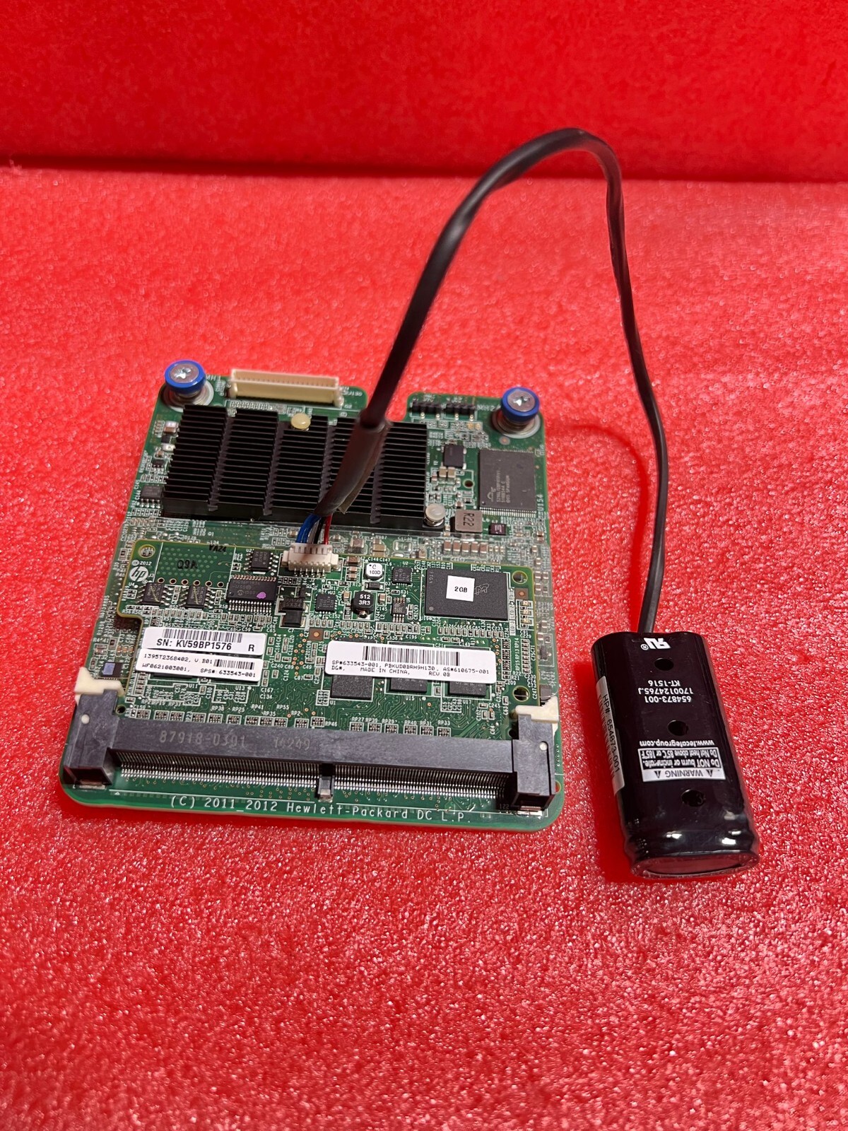 HP 633543-001 2GB P-Series Smart Array FBWC Cache Module with 660092-001 Battery