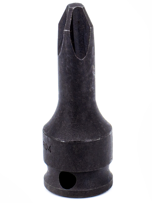 Genius Tools 3/8" Dr. PH.4 Philips Impact Bit Socket, 52mmL (CR-Mo) - 3452R04