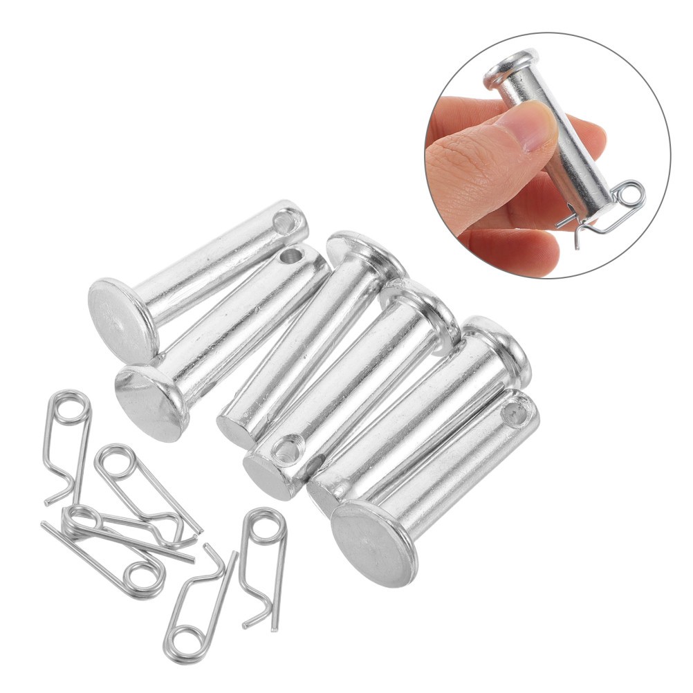 3 Pairs Engineering Equipment Fixing Pin Flat Head Clevis Floor Jack Attachment