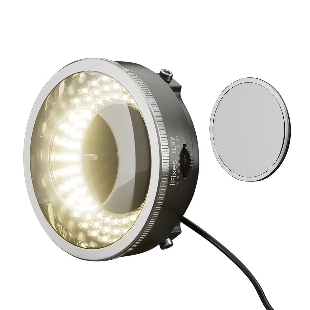 Microscope Polarized 96-LED Ring Light Anti Glare Microscope Lamp Illuminator fo