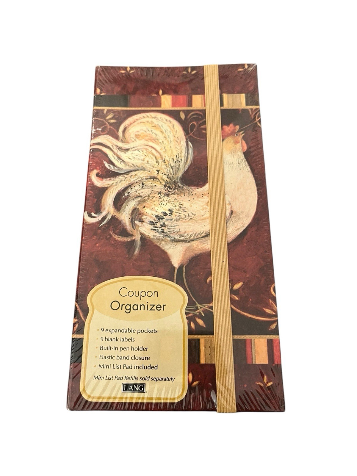 NWT Lang Coupon Organizer Holder CAMBORNE Susan Winget Artwork Rooster Country