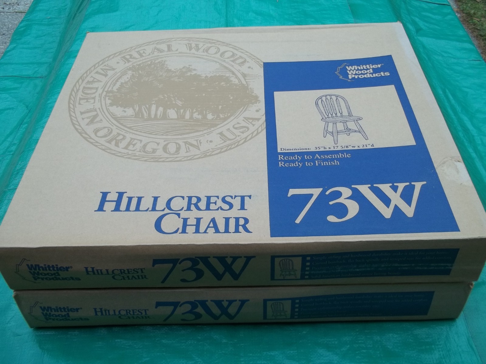 Hillcrest Hard Wood Chair 73W Kit. Made In USA...