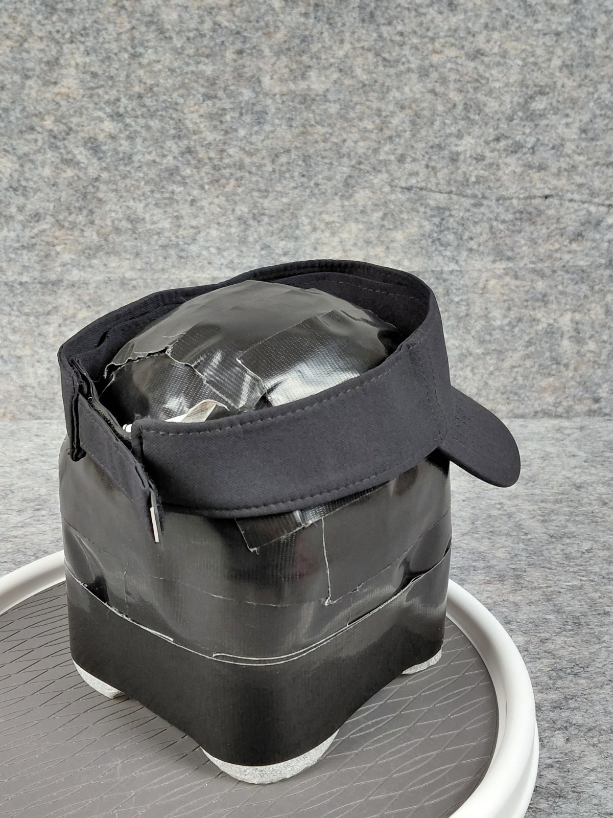 Nike Dry Fit Visor Black With Red/white Paw Strapback Hooknloop