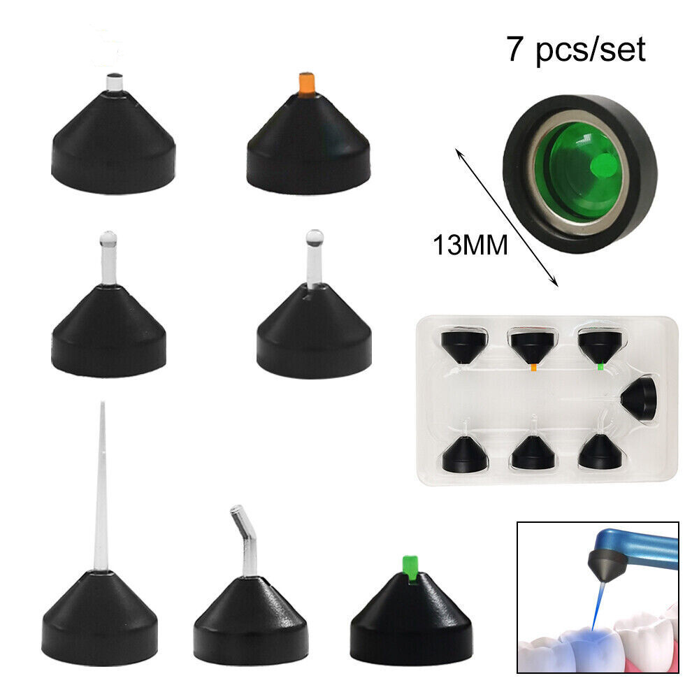 7 Pcs/Set Dental Plastic Light Curing Head Magnetic Pointcure Lamp Point Lens