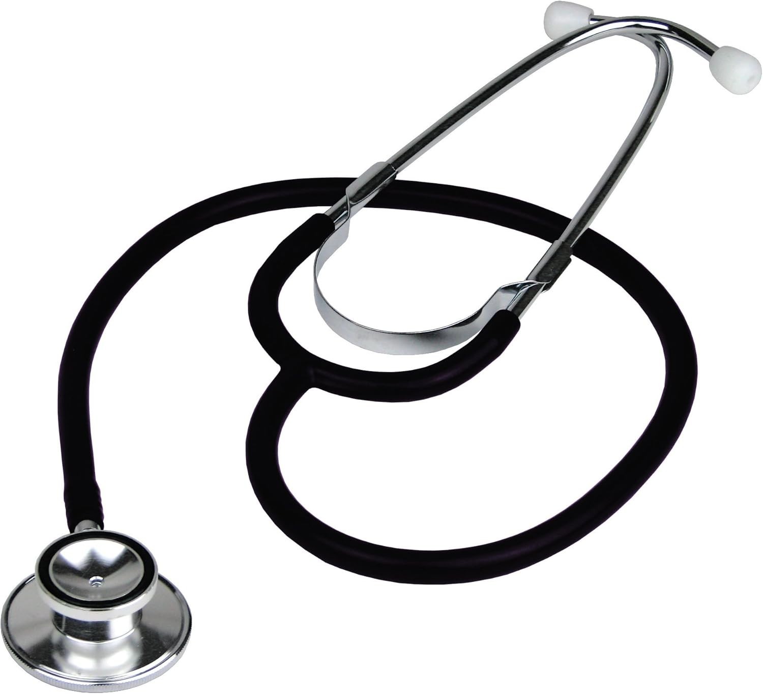 Anatomically Designed Dual Head Stethoscope - Lightweight & Non-Chill, Black
