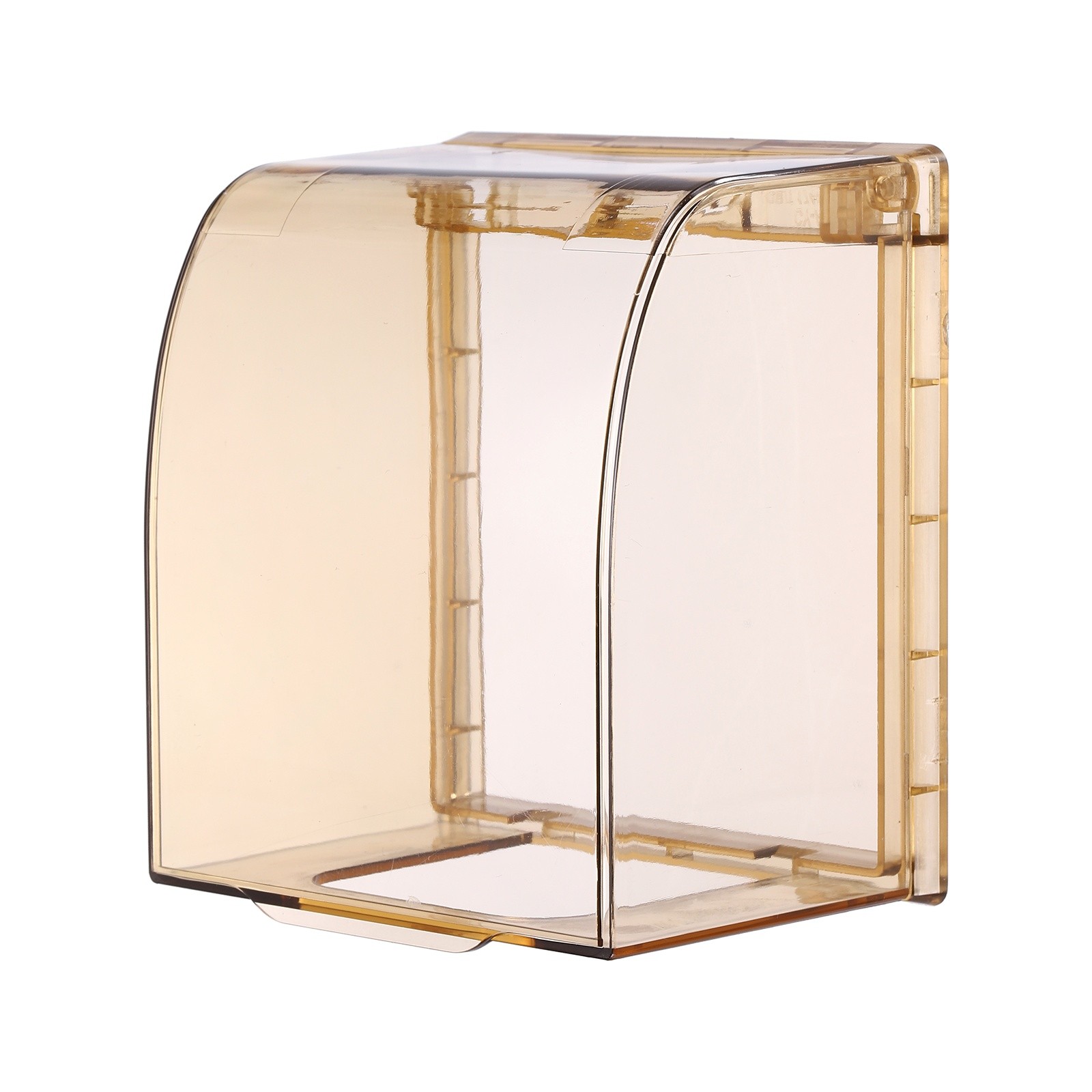4.41 x 3.94 x 2.8 Inch Outlet Cover Box, Transparent Brown