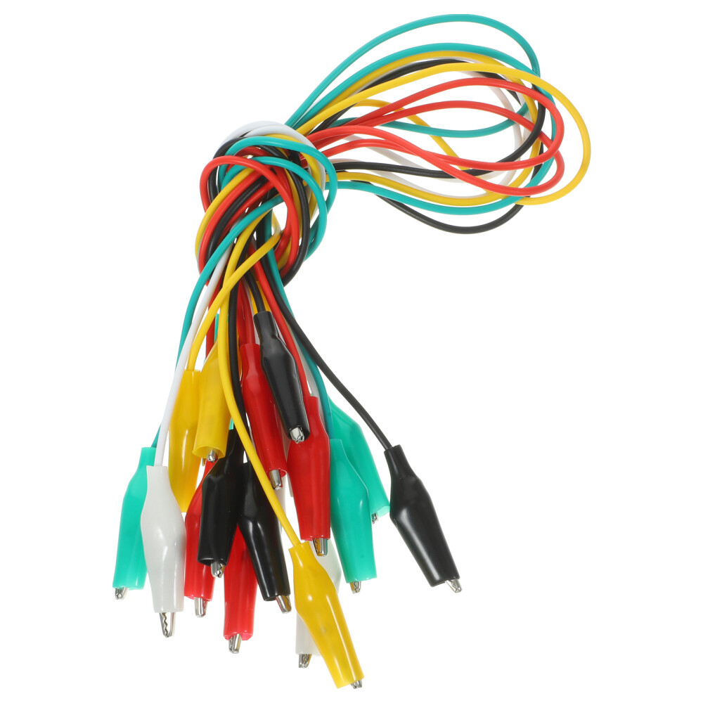 10 Pcs Alligator Clip Wires Test Leads Kit Automotive Jumpers Cables Electric !