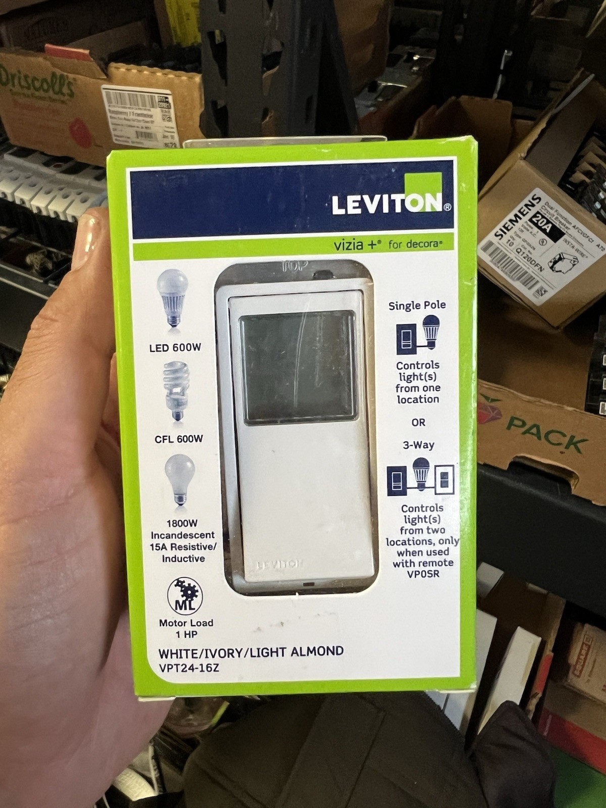 Leviton VPT24-16Z 24-Hour Programmable Timer - White