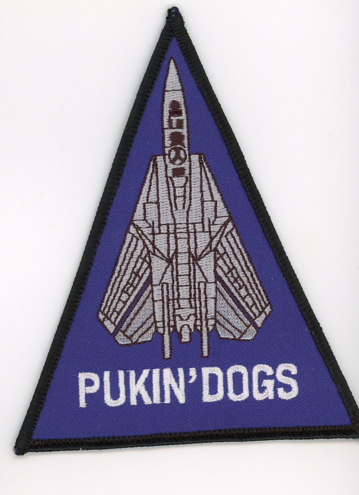 PATCH USN F-14 TOMCAT TRIANGLE VF-143 PUKIN´DOGS  IRON ON PARCHE