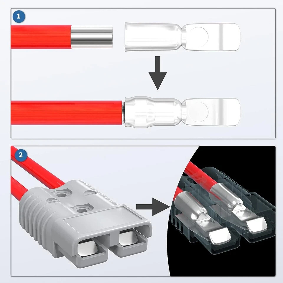 Conector Rapido 175Amp Para Bateria 12V Kit Conector Para Remolque 2 Piezas