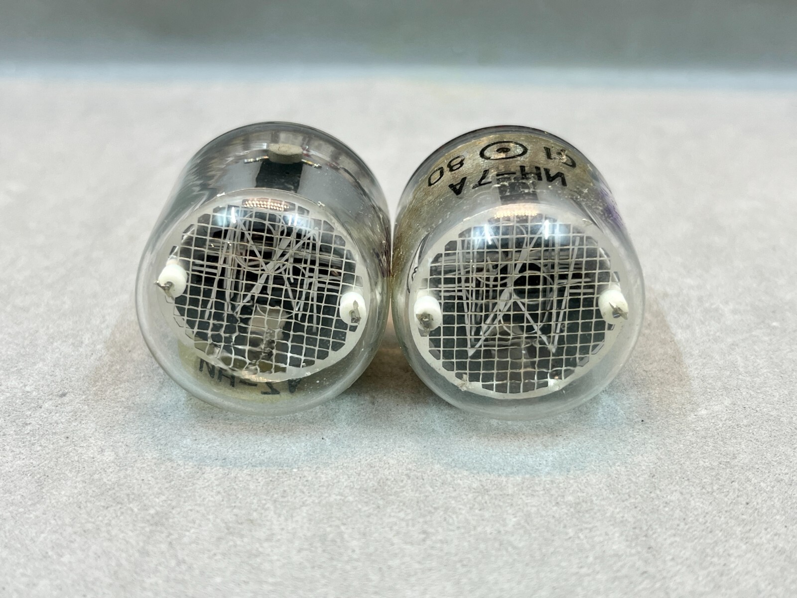 2 PCS IN-7(a,b) NEW NOS NIXIE VFD SYMBOLS SAME DATE