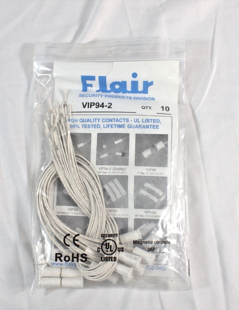 Flair VIP94-2 Recessed Magnetic Contact QTY10 alarm system parts