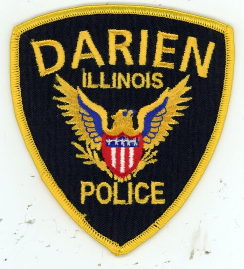 ILLINOIS IL DARIEN POLICE NICE OLD VINTAGE SHOULDER PATCH SHERIFF