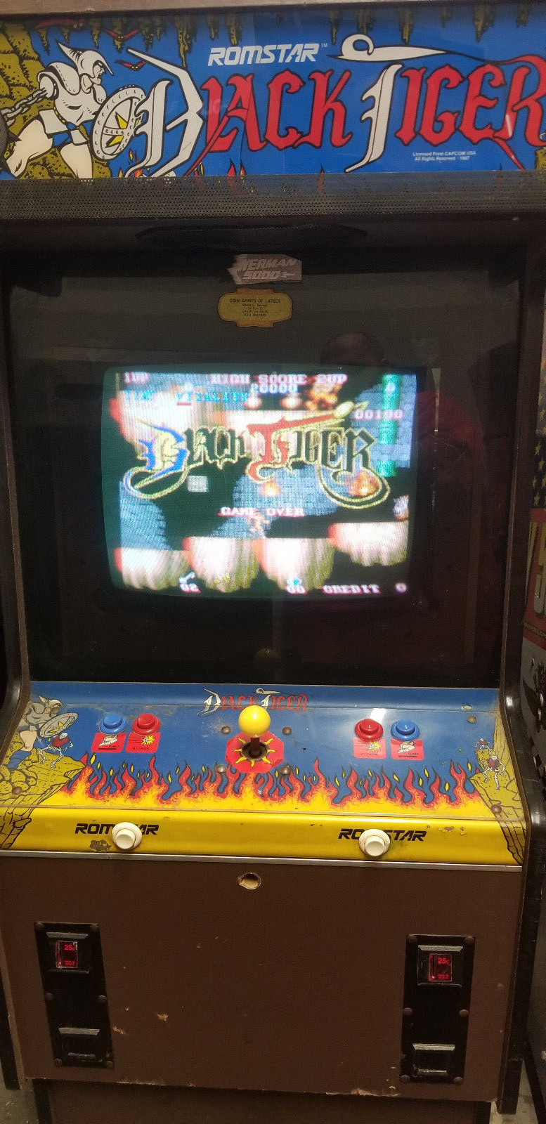 BLACK TIGER ARCADE MACHINE by CAPCOM (Excellent Condition) *RARE*
