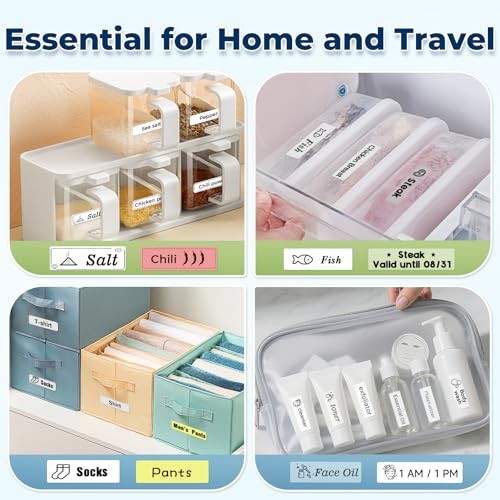 P0 Label Maker, Thermal Machine Sticker Label Printer, Label Maker Waterproof