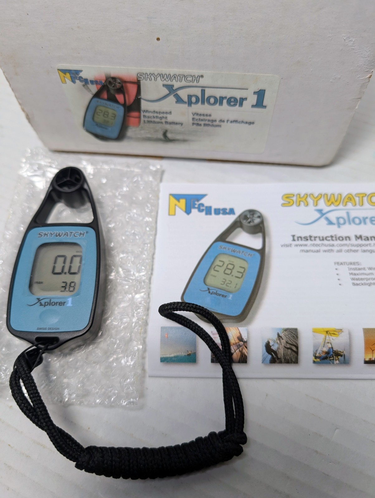 SKYWATCH XPLORER 1  ANEMOMETER Blue New In Box