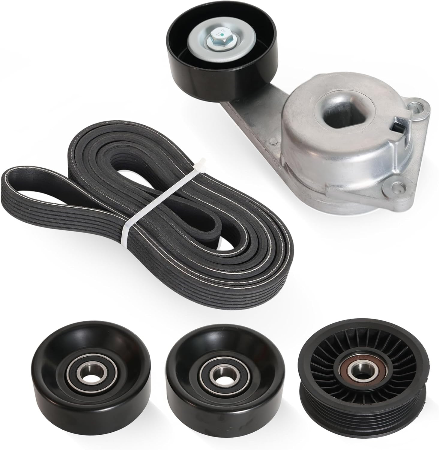 Belt Tensioner Serpentine Belt Pulley Kit for Ford F150 F250 Expedition 4.6L 5.4
