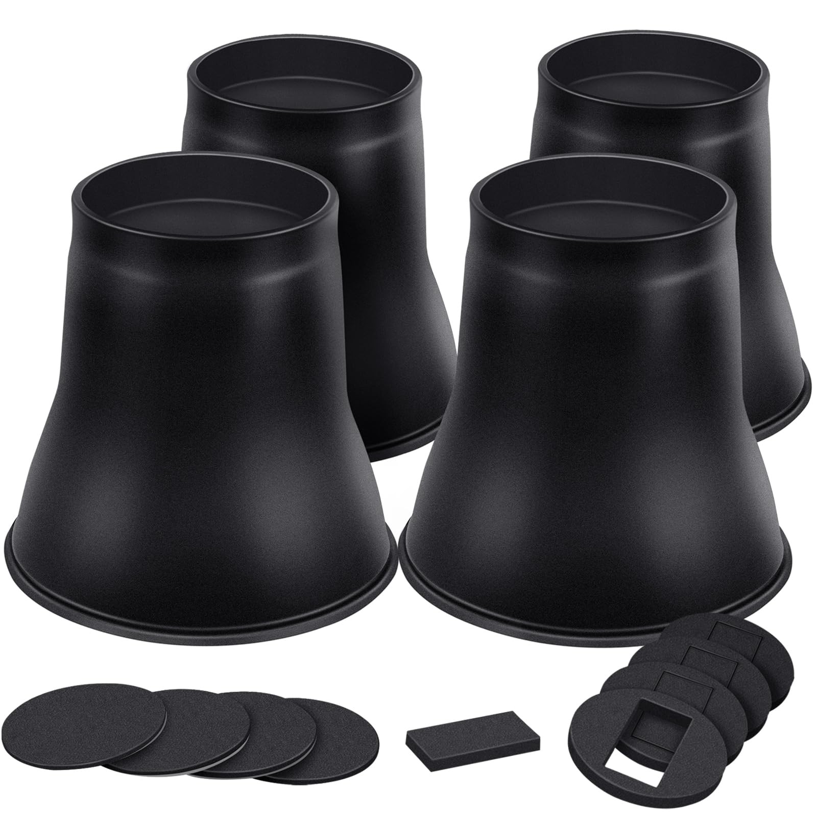 ANNKUT Bed Risers 6 Inch Heavy Duty, Round Furniture Risers for Bed Desk Tabl...