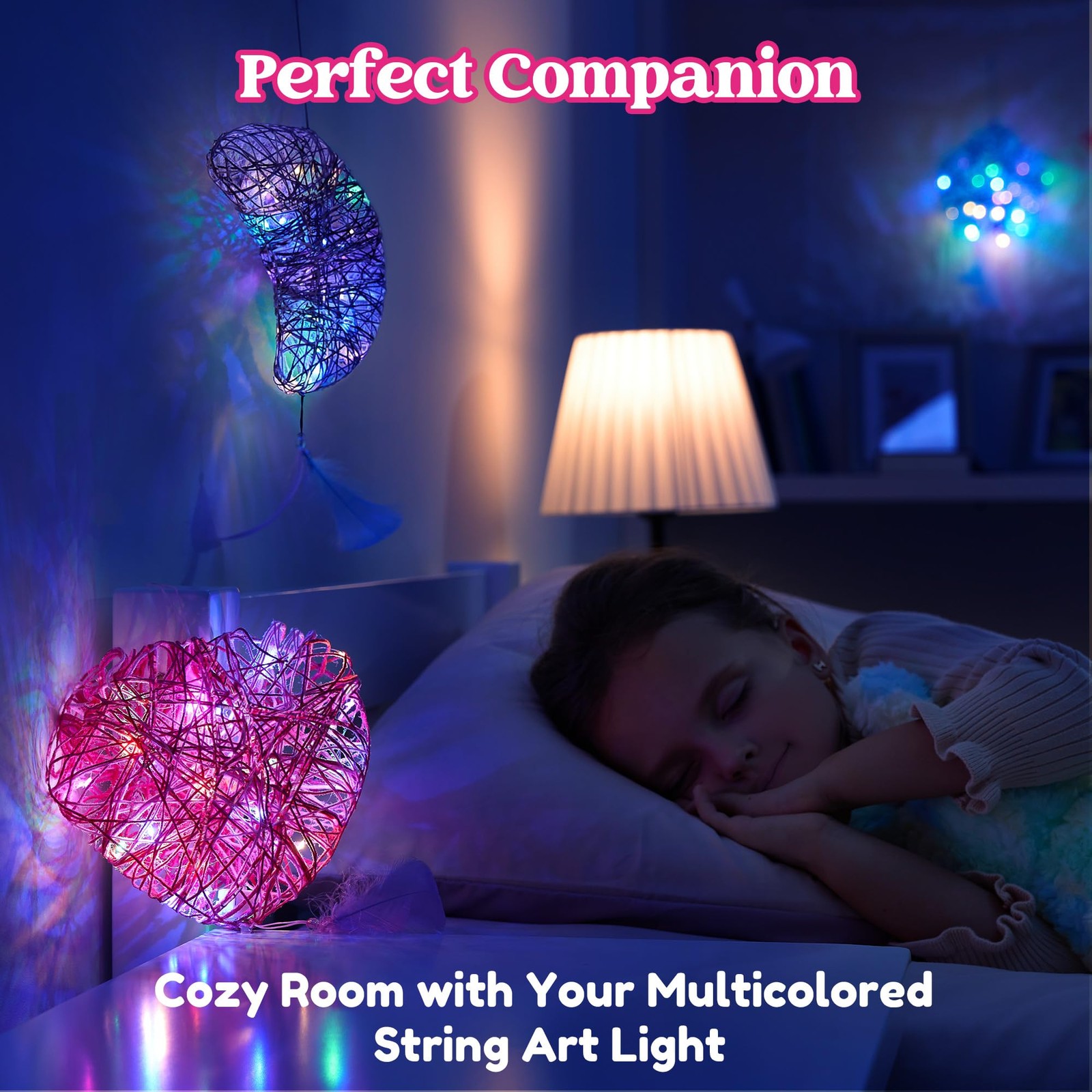 Klever Kits 3D String Art Kit for Kids, Light Up Small, Multi-Colored
