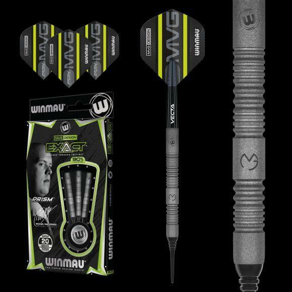 WINMAU MVG MICHAEL VAN GERWEN EXACT 20 GRAM SOFT TIP DARTS 90% TUNGSTEN 2448.20