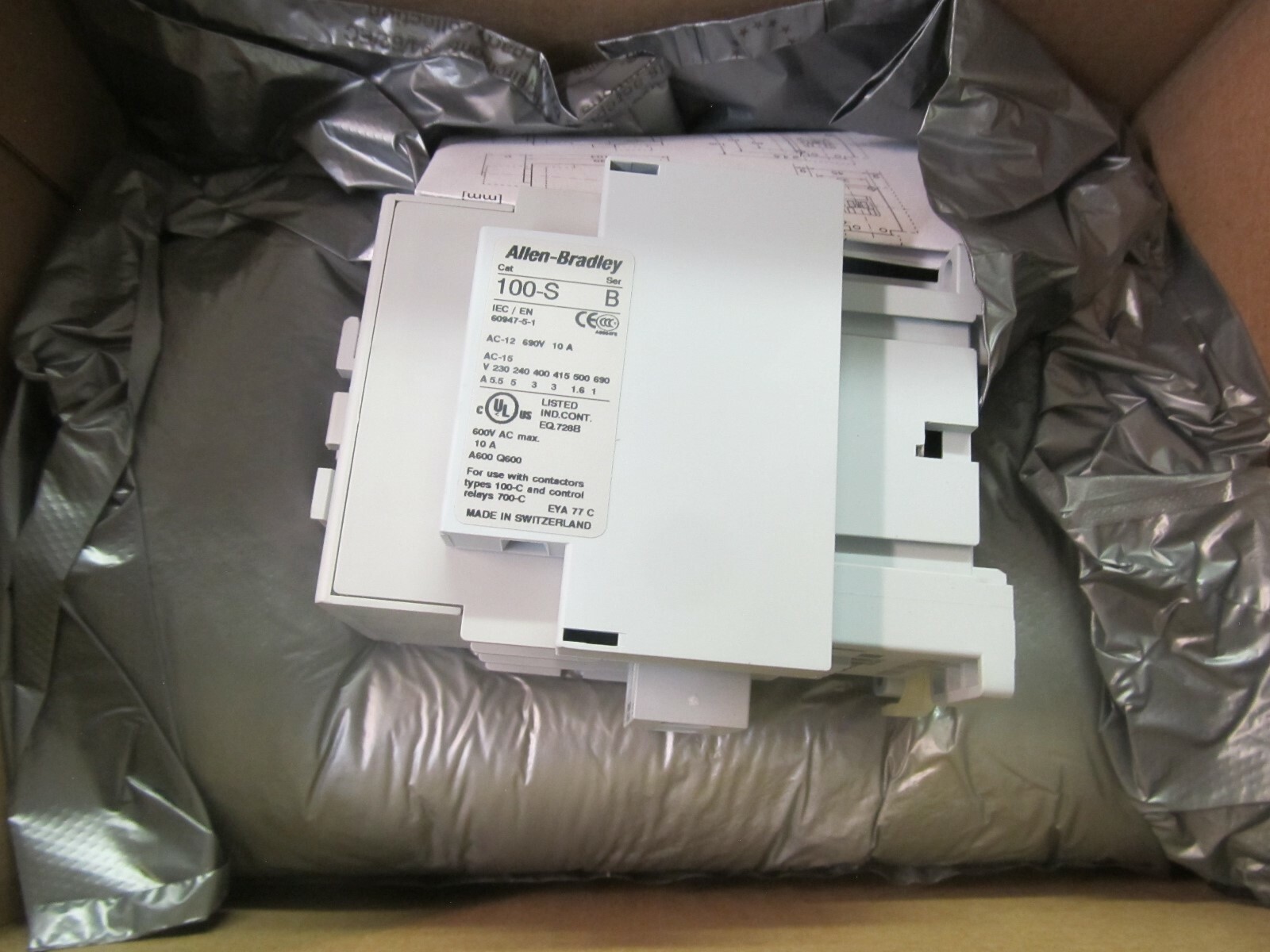 Allen Bradley, 30-Amp Contactor, 12-VAC Coil, New in the box, Unused 100-C30UD10