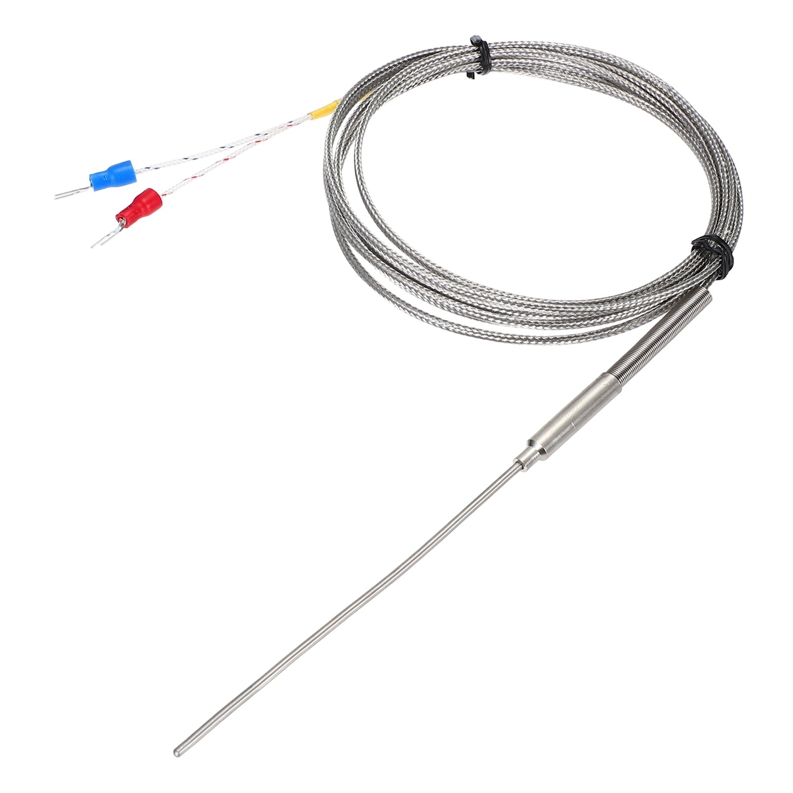 E Type Thermocouple Temperature Sensor Probe 2x100mm 6.6ft Wire 0-800°C