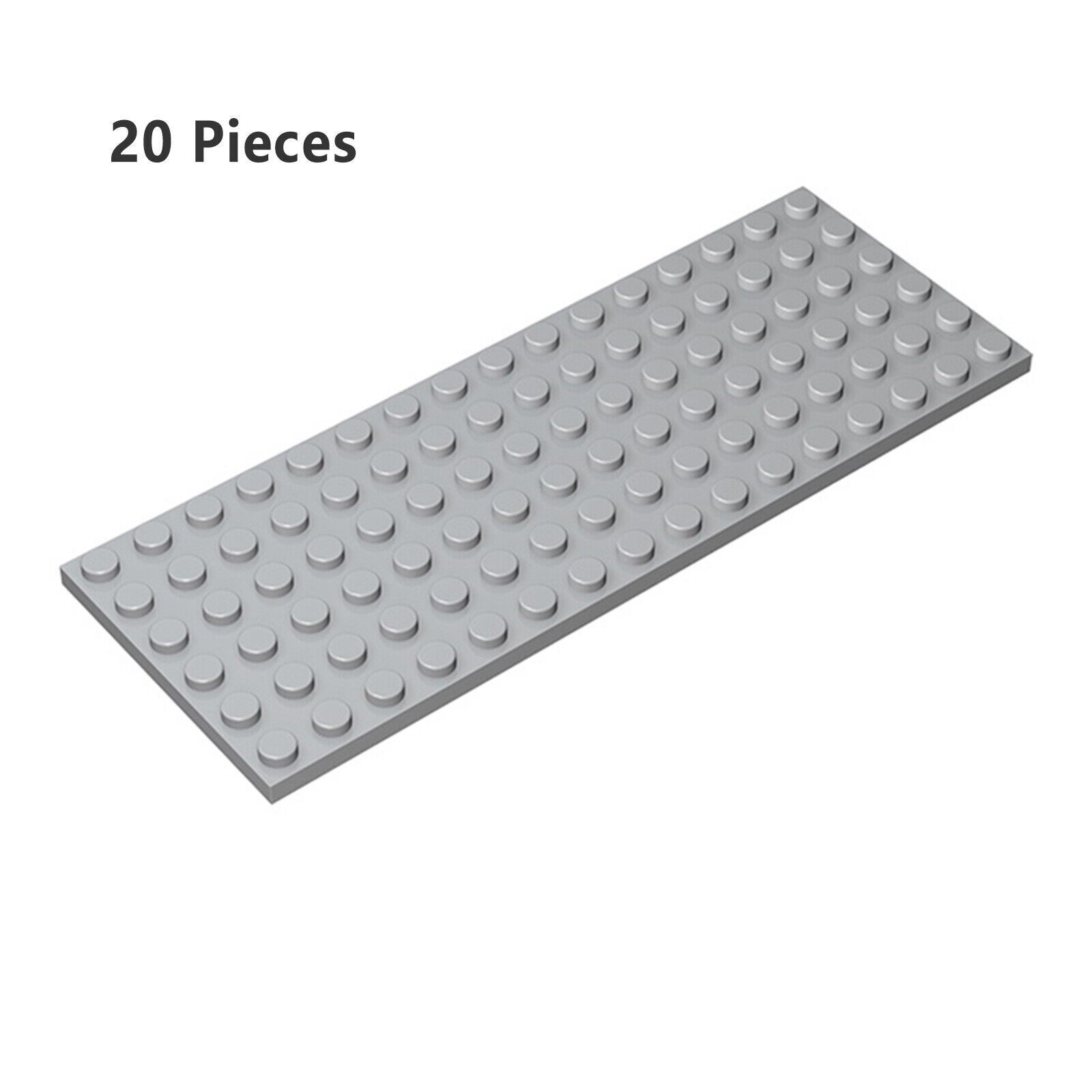 Part # 3027 Plate 6X16 Light Gray Building Pieces BULK LOT Bricks Parts 20 Pcs