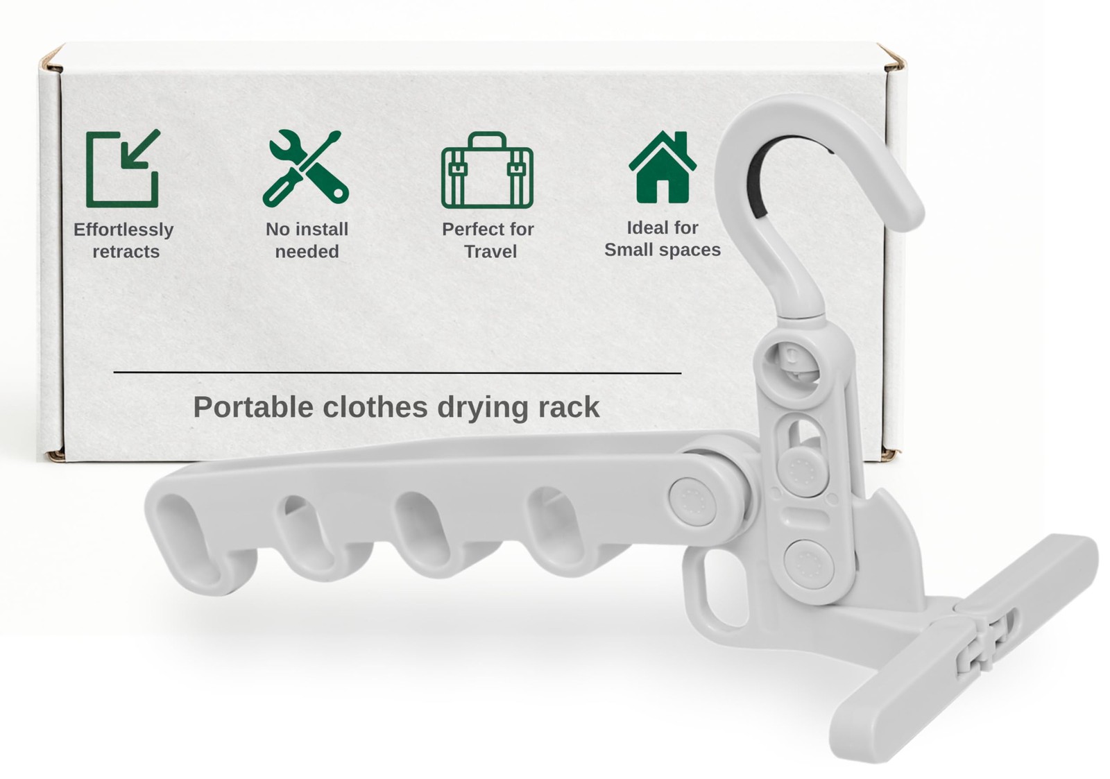 Go - Folding Clothes Drying Rack - Travel Essentials for Laundry - Portable a...