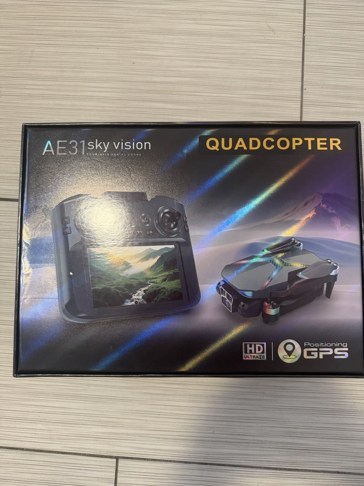 AE31 Sky Vision Quadcopter RC Drone w/ GPS HD Camera, Controller Display