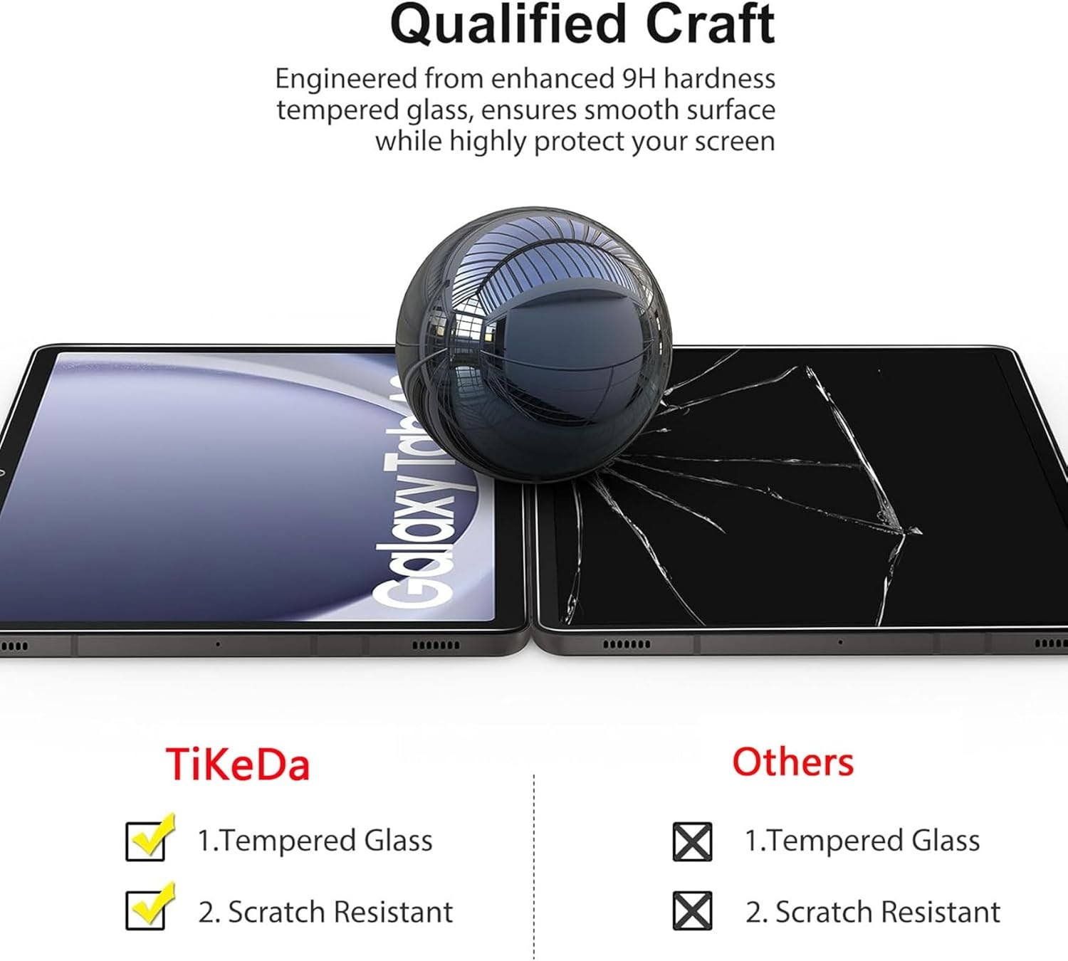 2 Pack Screen Protector for Samsung Galaxy Tab A9 Plus 11 Inch 2023 Clear
