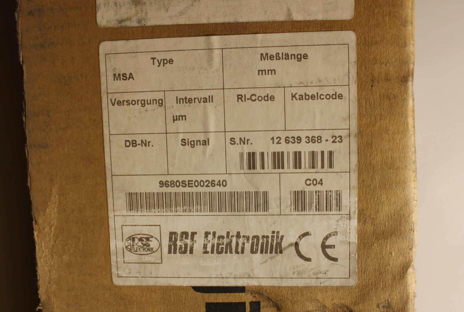 RSF Elektronik MSA 368-1 Linear Encoder 86894307