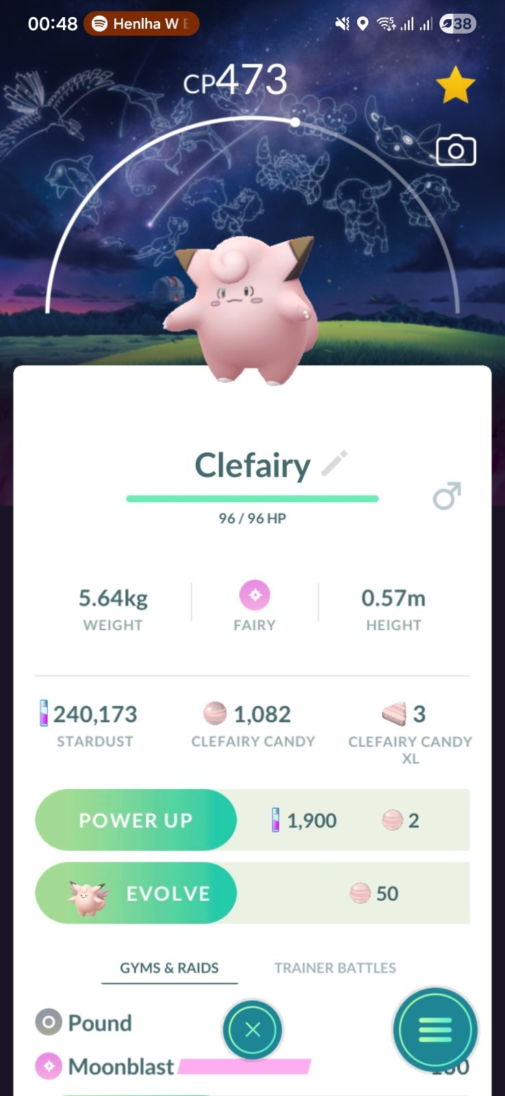 Clefairy ( Astronomical Observatory Background✨️ ) Pokémon Trade✨️ GO