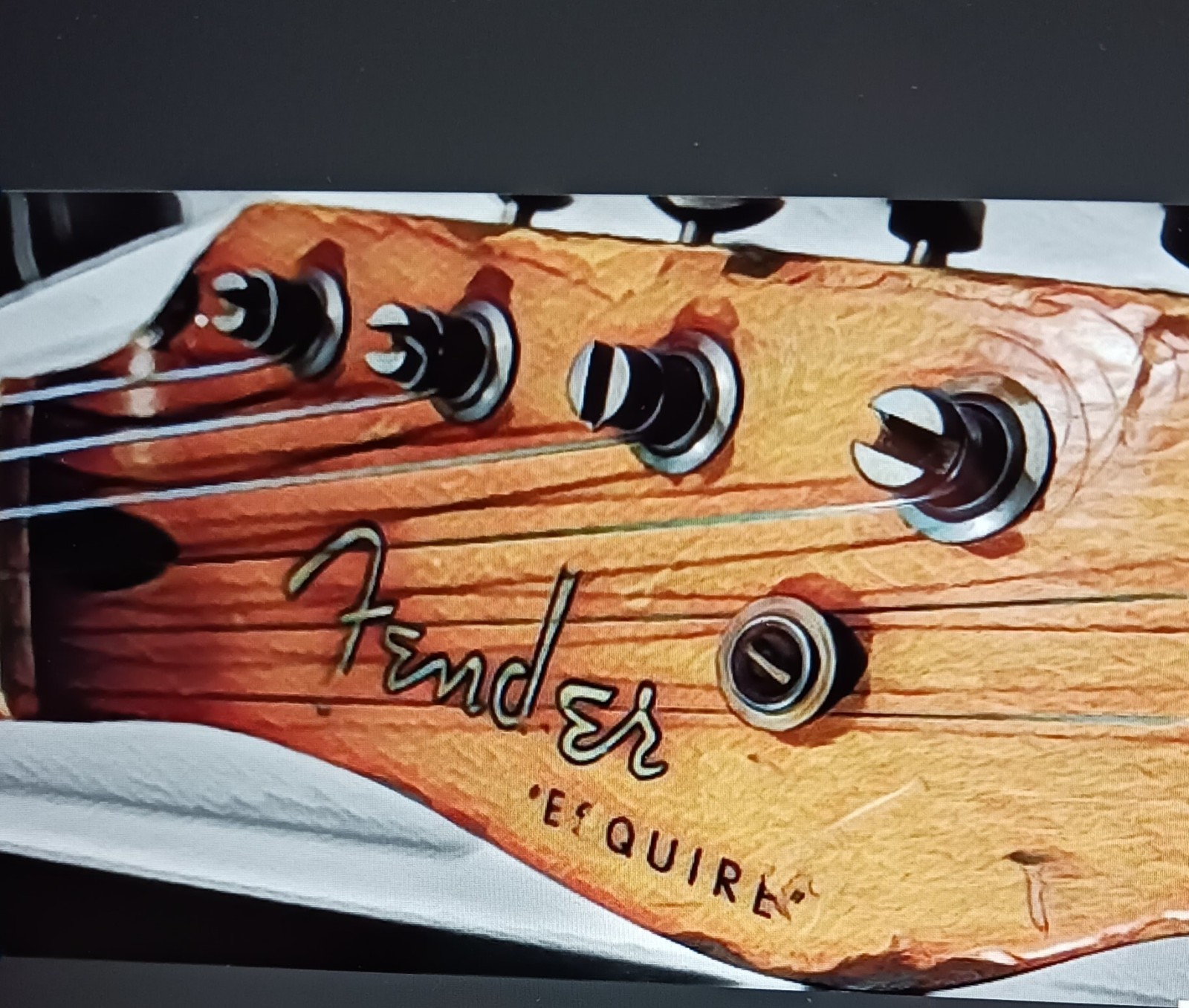 Fender Esquire 1950's "Spaghetti" Style waterslide decal. Pre-cut & ready to use
