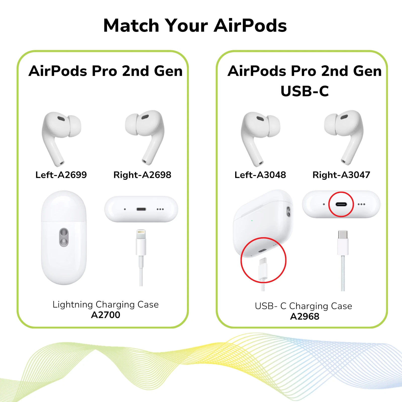 Earbuds For Apple AirPods Pro 2nd Generation USB-C Type Left Only A3048