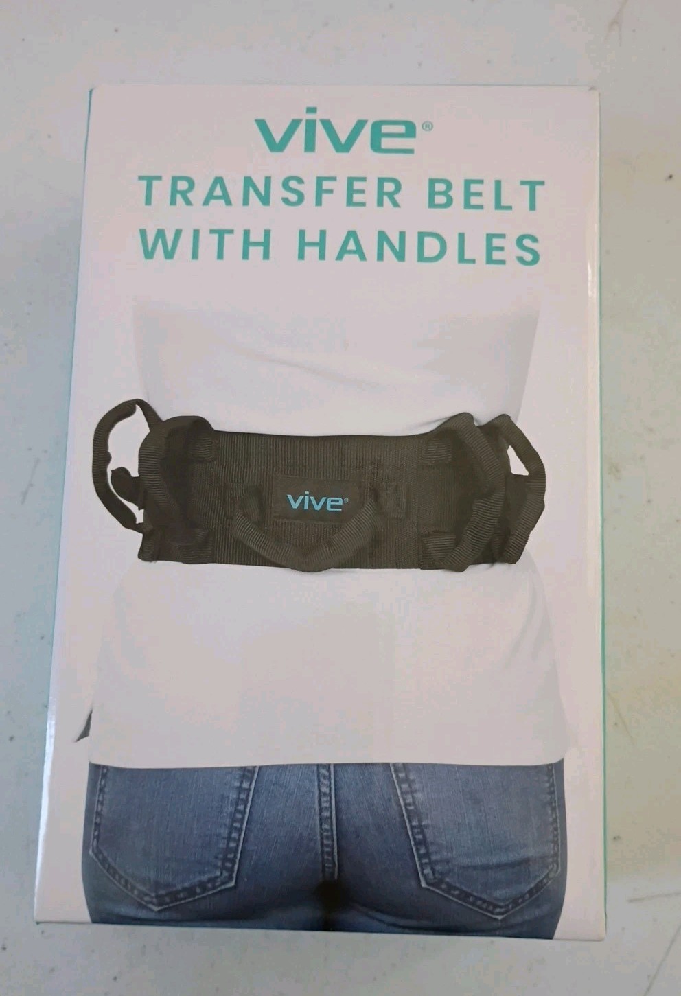 Vive Gait Belt (300Lbs) Transfer Belt with Handles - Medical Nursing Safety Pati