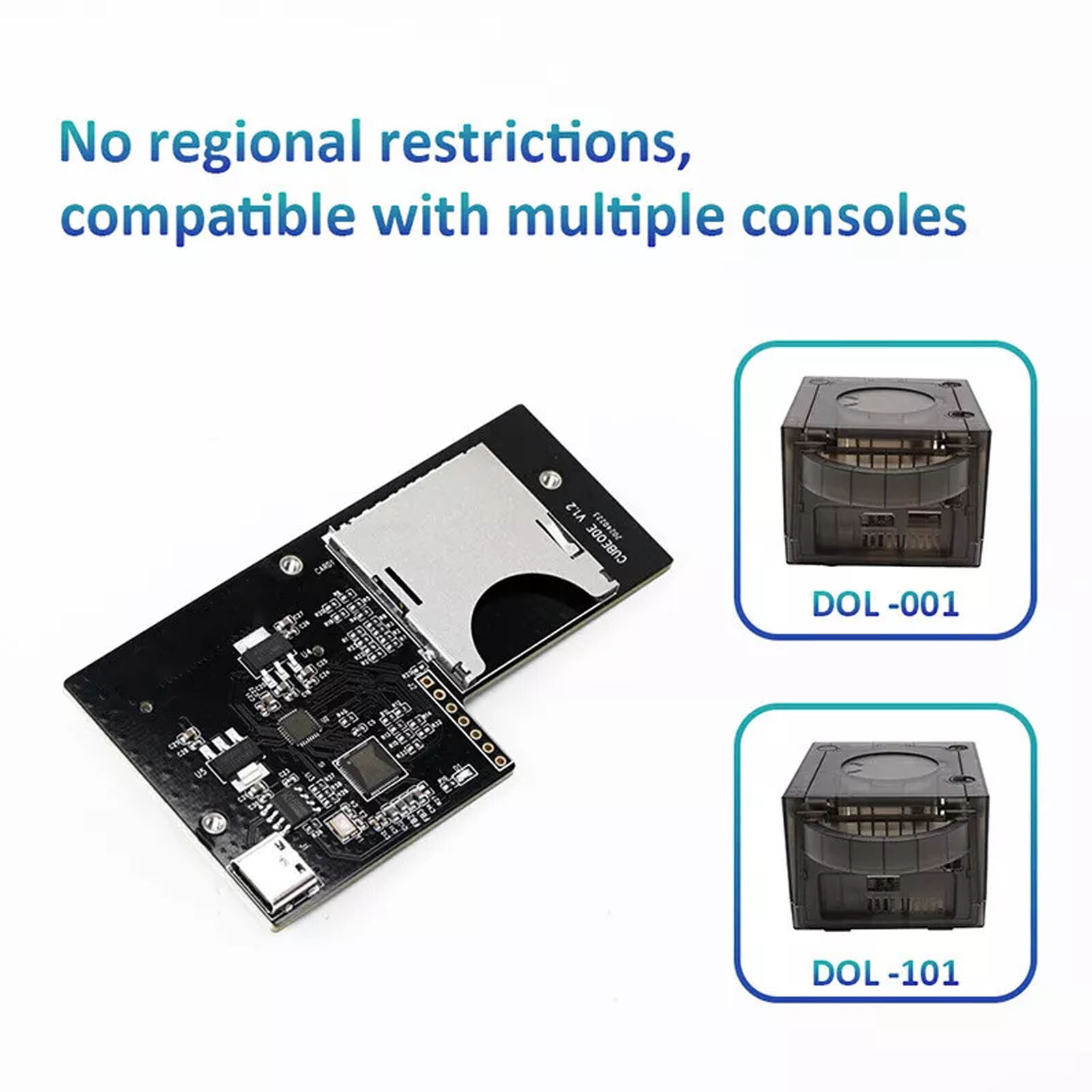 CUBEODE V1.2 Optical Drive Emulator Reusable for DOL-001/ DOL-101 adapters