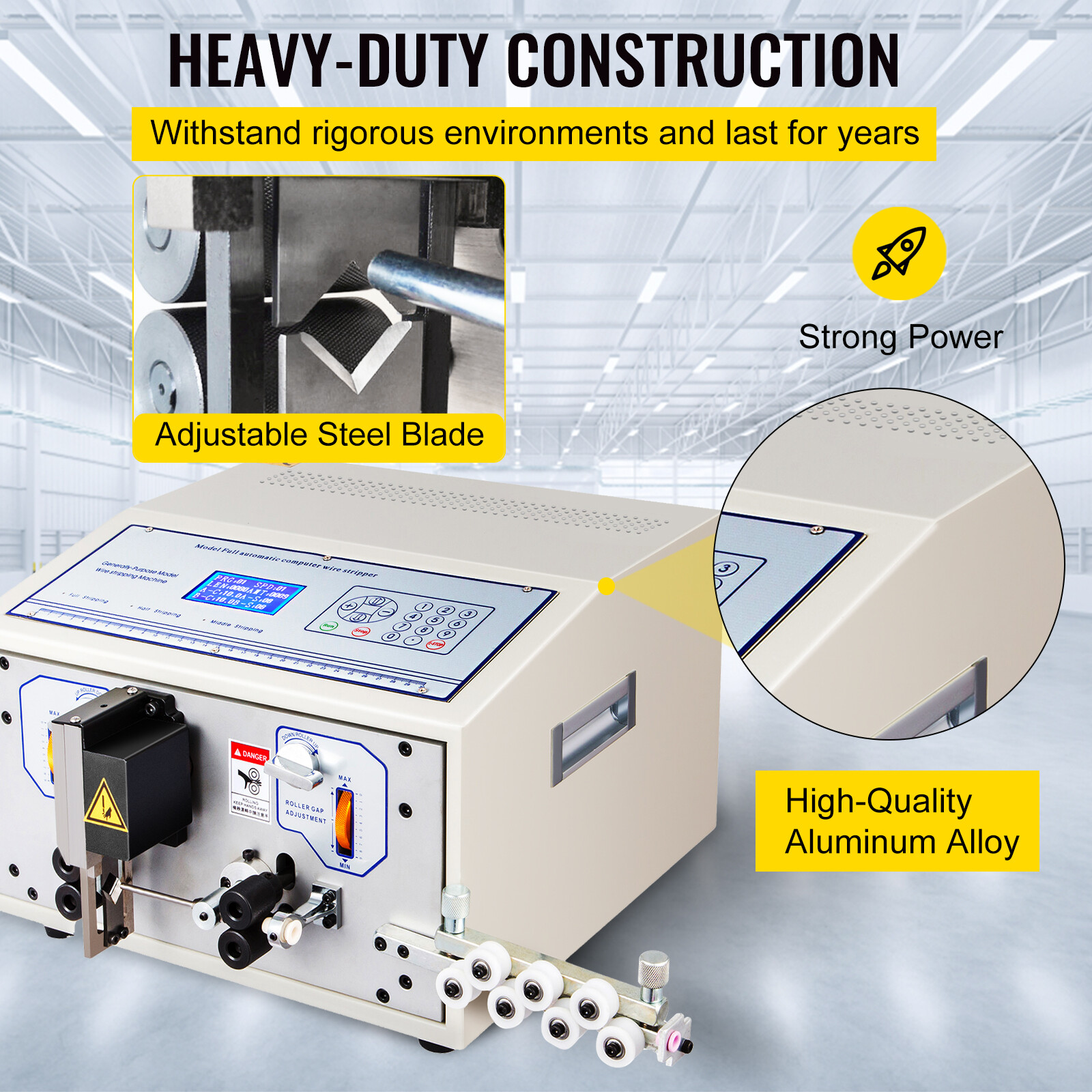 Automatic Computer Wire Stripping Machine Stripper 0.1-4.5mm² CE Cutting Peeling