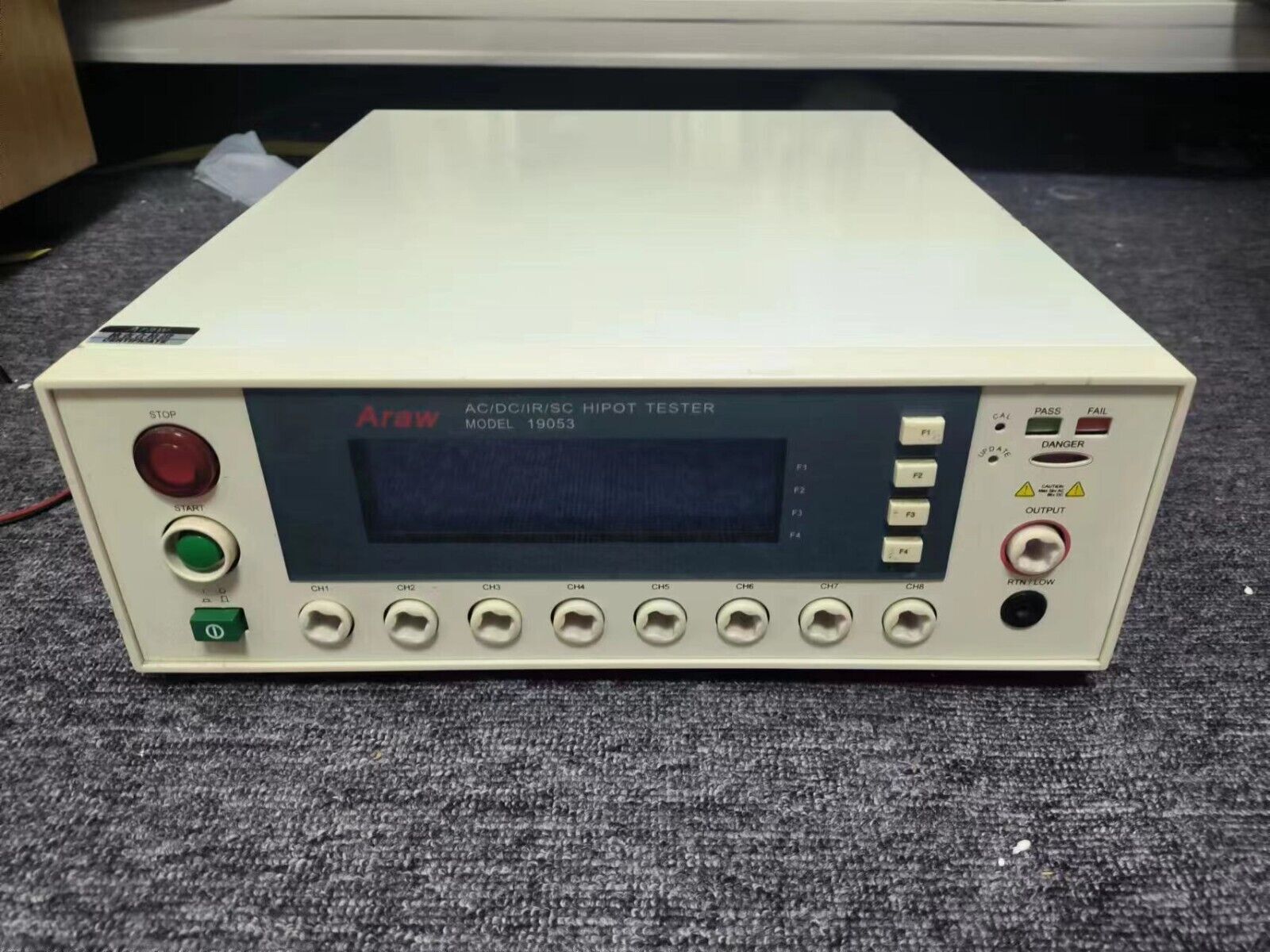 ARAW 19053 FEATURE = CHROMA 19053 AC/DC/IR/SC HIPOT TESTER USED