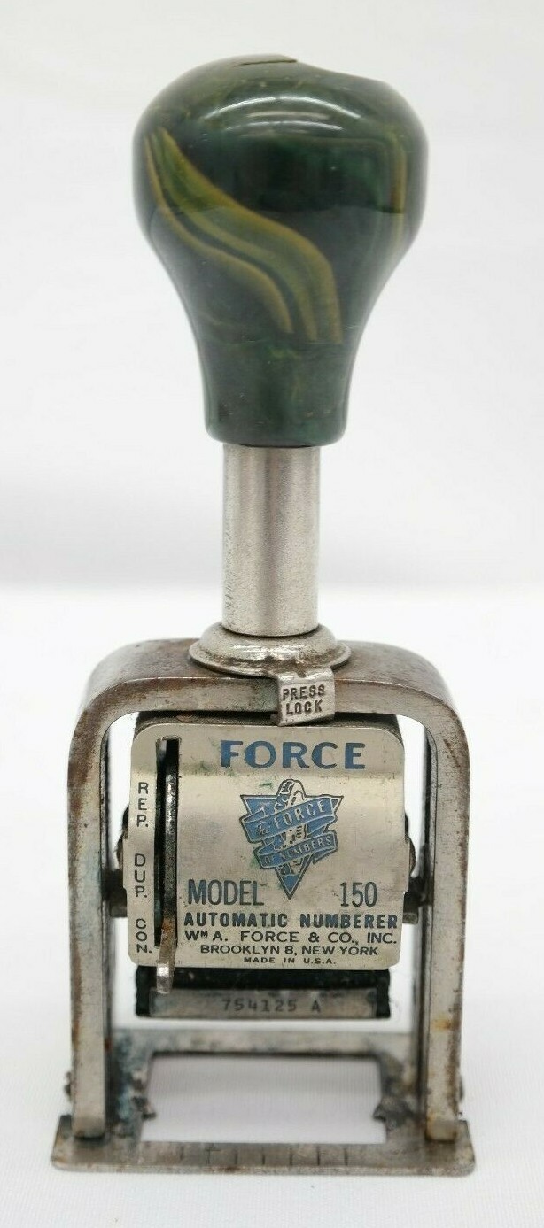 Vintage Force Model 150 Automatic Numberer Stamp