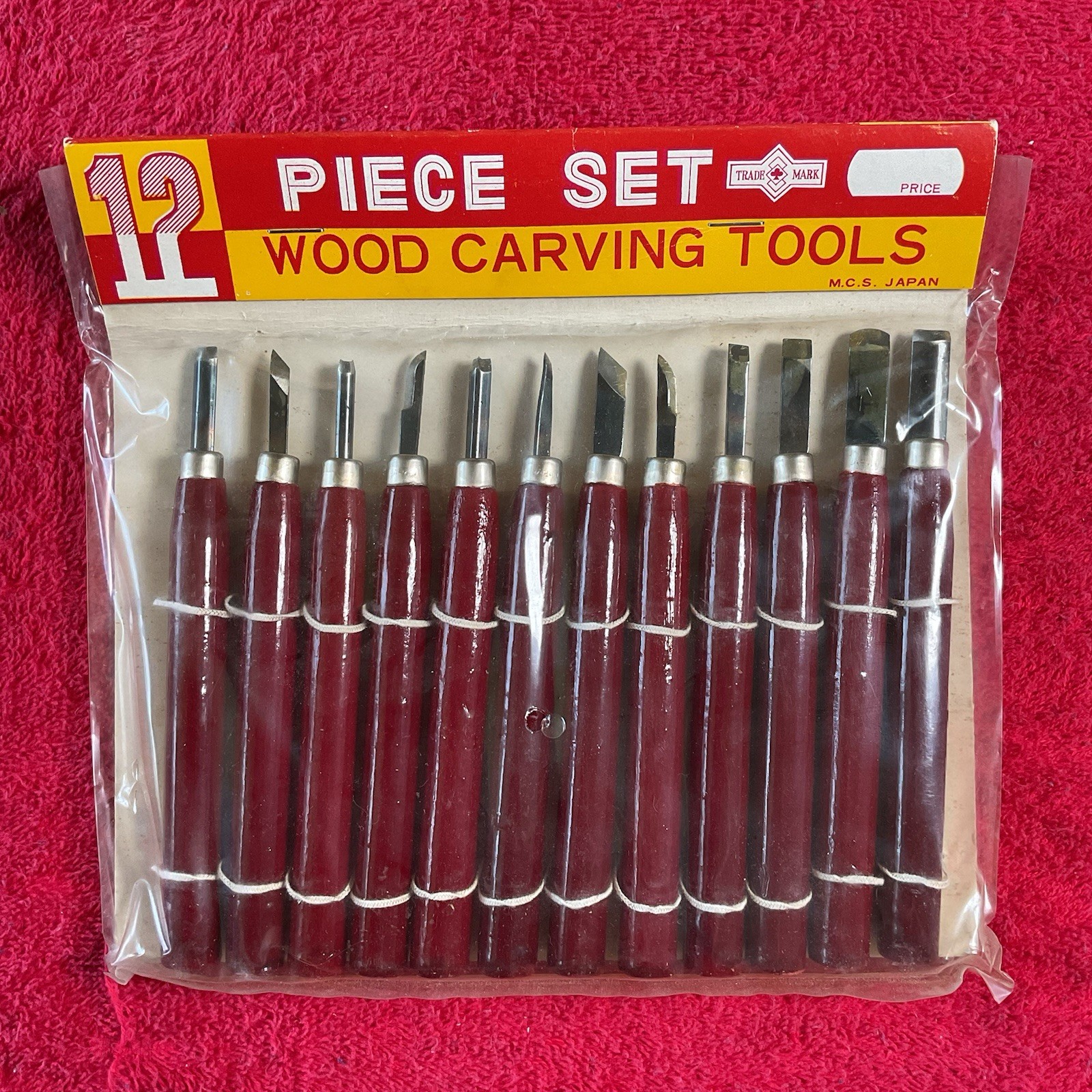 Vintage - 12 Piece Trademark Brand Wood Carving Tool Set - Factory Sealed