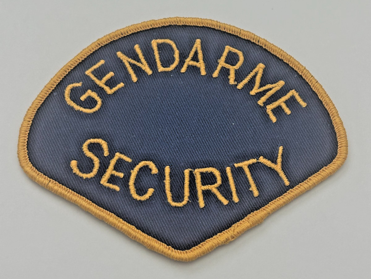 Vintage Gendarme Security Garden Grove Callifornia Patch Unused