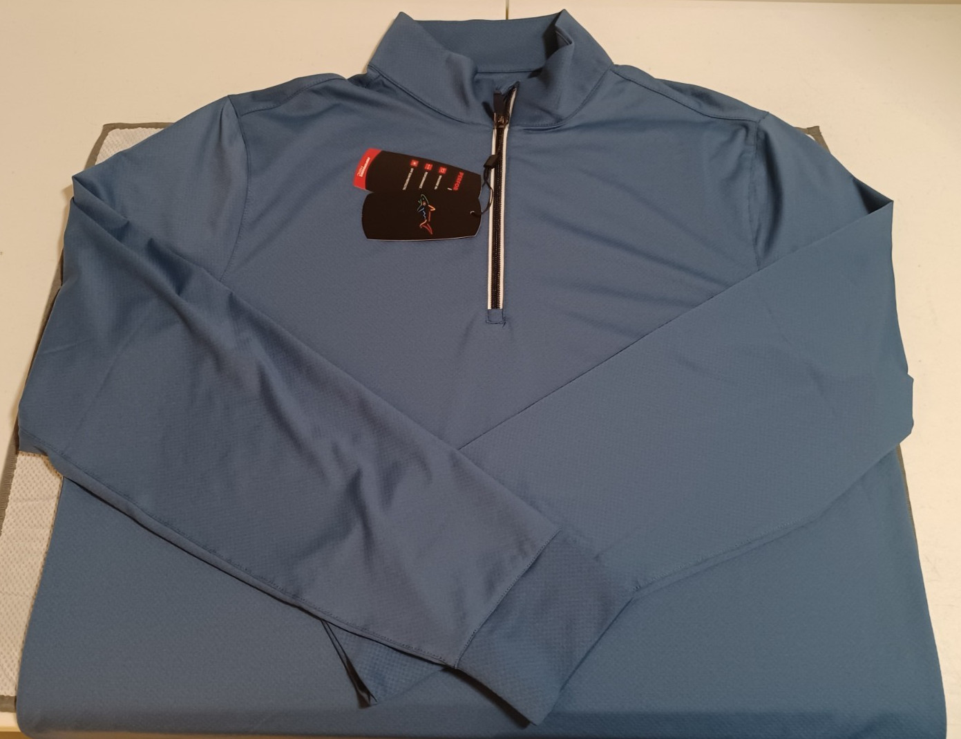 Greg Norman Performance Lightweight 1/4 Zip Pullover Blue Men's Medium NEW
