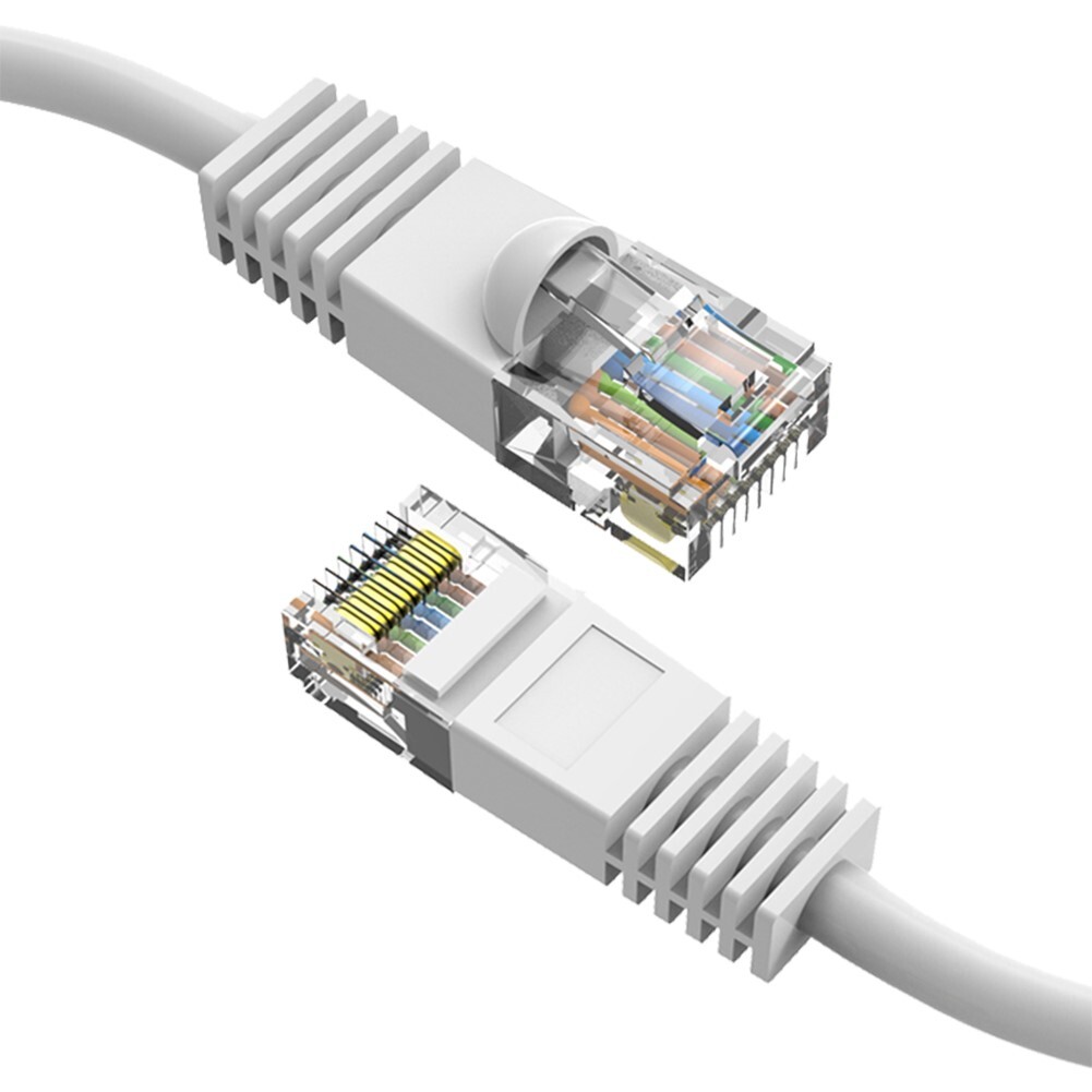 0.5FT Cat5E RJ45 Ethernet LAN Network UTP Snagless Patch Cable Pure Copper White