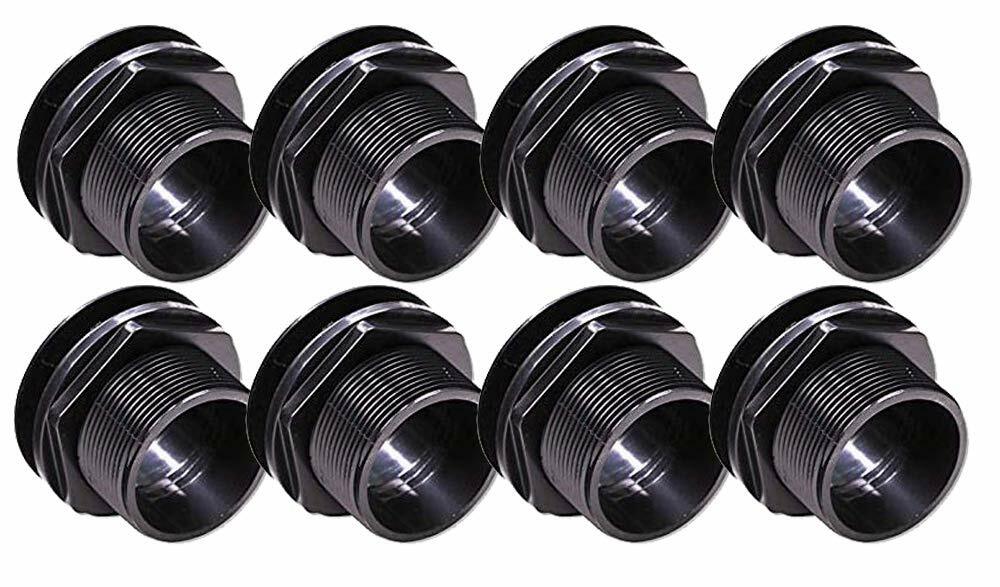 Bulkhead Fitting 2” Slip x Slip - 8/Pack – Aquarium – Heavy Duty - Prem...