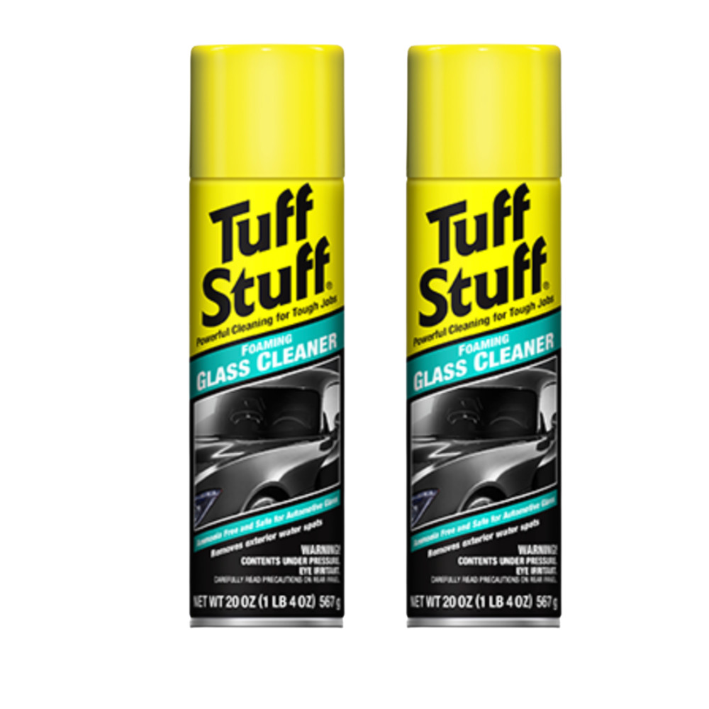 Tuff Stuff Foaming Glass Cleaner for Car Glass Window, 20 Oz. Spray 2 Packs