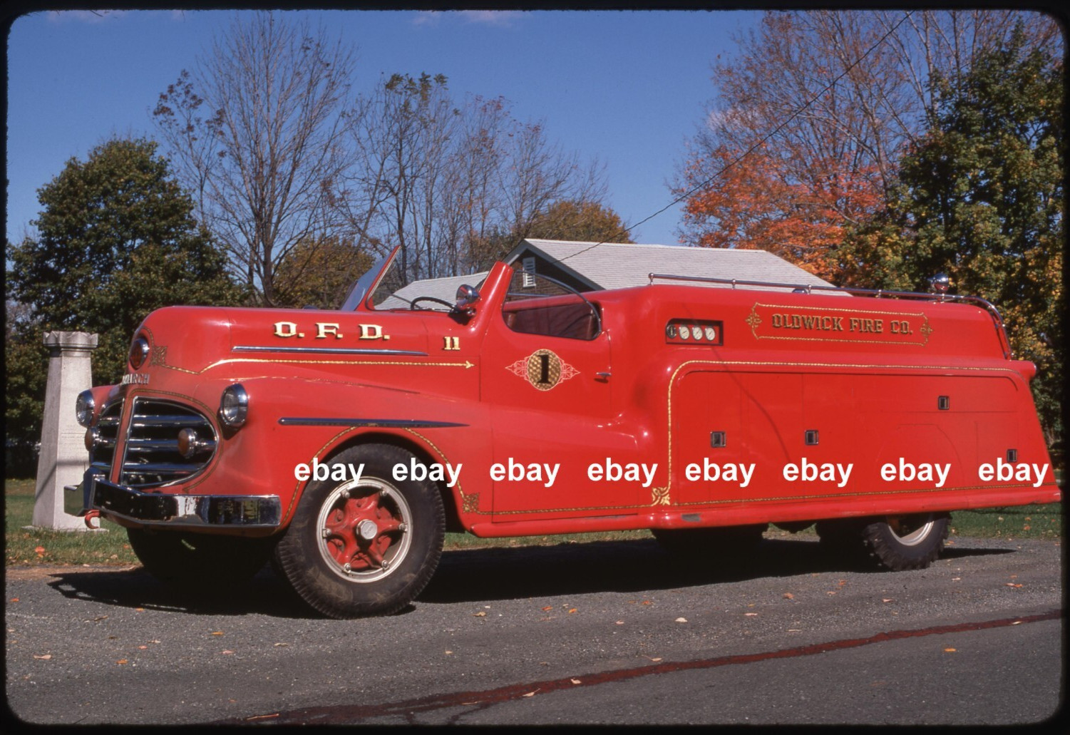 Oldwick NJ 1952 Monarch pumper Fire Apparatus Slide